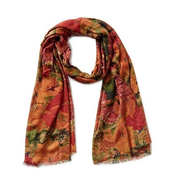 PATRICIA NASH Vintage floral print women's scarf - Spring multi - Picture 3 of 8